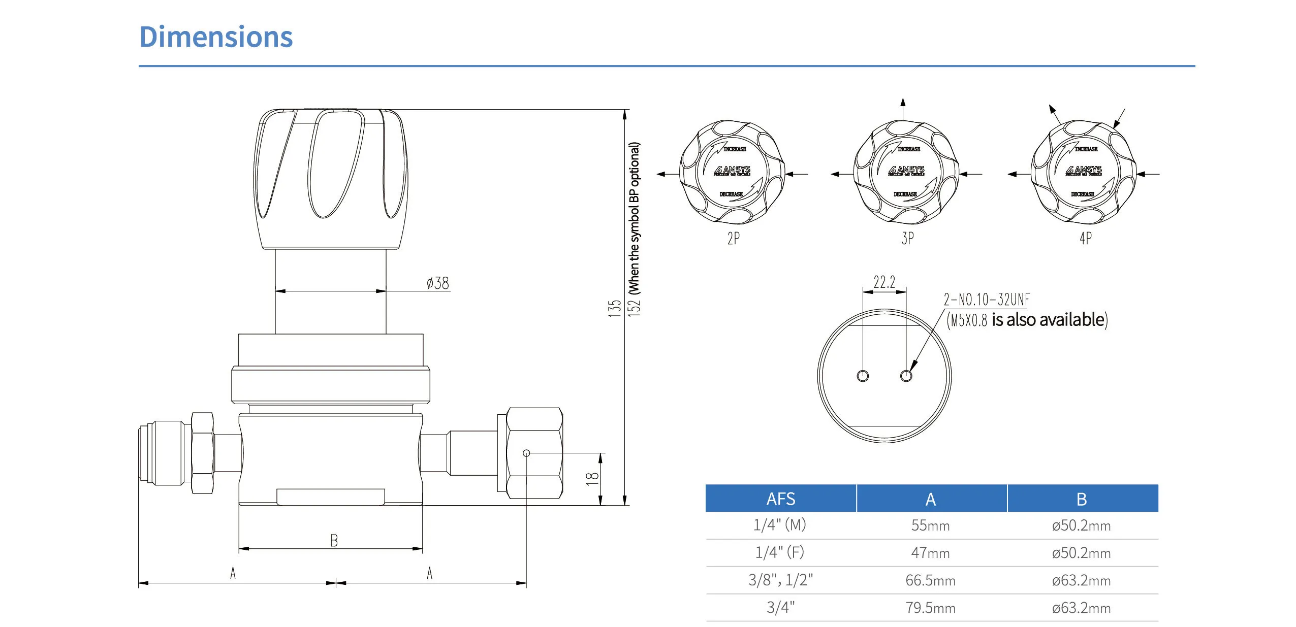 Регулятор AMFLO UHP AU22 Материал: Код SHP (Body-SUS316L VAR; Poppet, Nozzle, Diaphragm-Hastelloy®C-22; Gland-SUS316L; Seat: PCTFE); Поверхность 0.25 um; 3х портовый с, вх. давл. 20.6 бар, CV-1.1