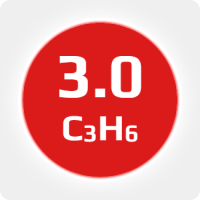 Пропилен (C3H6)  3.0 (99,9%) в баллоне 50л (20кг) соединение W21,8х1/14'' LH (DIN1) (с баллоном) (комплект)